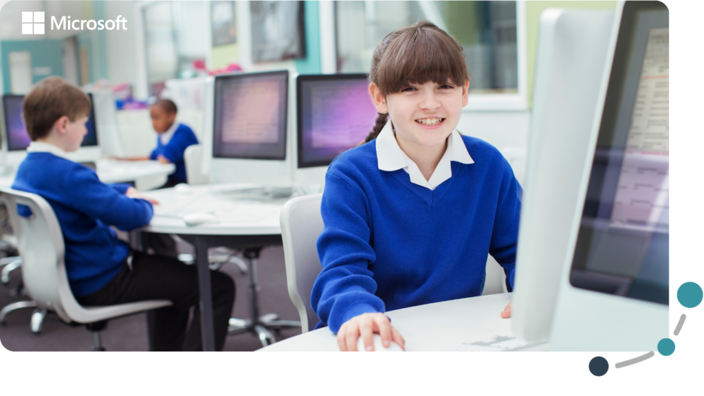Girl working on Computer